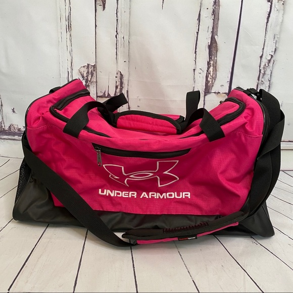 Under Armour Handbags - UNDER ARMOUR pink black gym travel bag